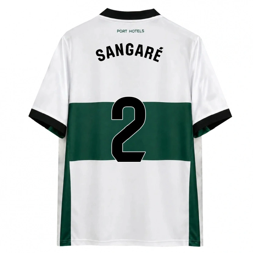 Danxen Hombre Camiseta Buba Sangaré #2 Verde Blanco Rojo 1ª Equipación 2026/27 La Camisa