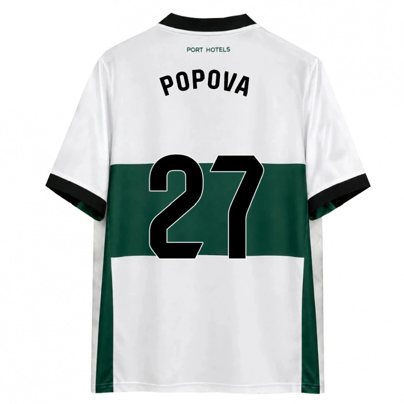 Danxen Hombre Camiseta Ángela Popova Fedorova #27 Verde Blanco Rojo 1ª Equipación 2026/27 La Camisa
