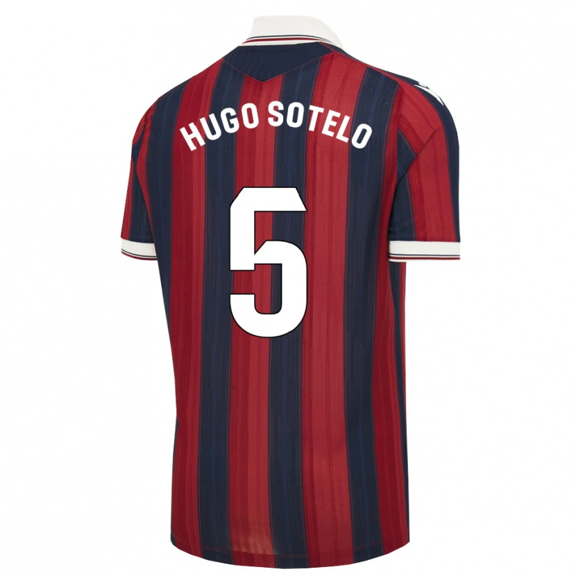 Danxen Hombre Camiseta Hugo Sotelo #5 Azul Medianoche Rojo 1ª Equipación 2026/27 La Camisa