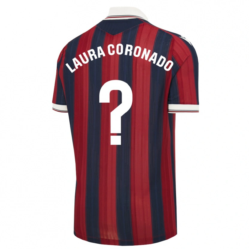 Danxen Hombre Camiseta Laura Coronado Vilchez #0 Azul Medianoche Rojo 1ª Equipación 2026/27 La Camisa