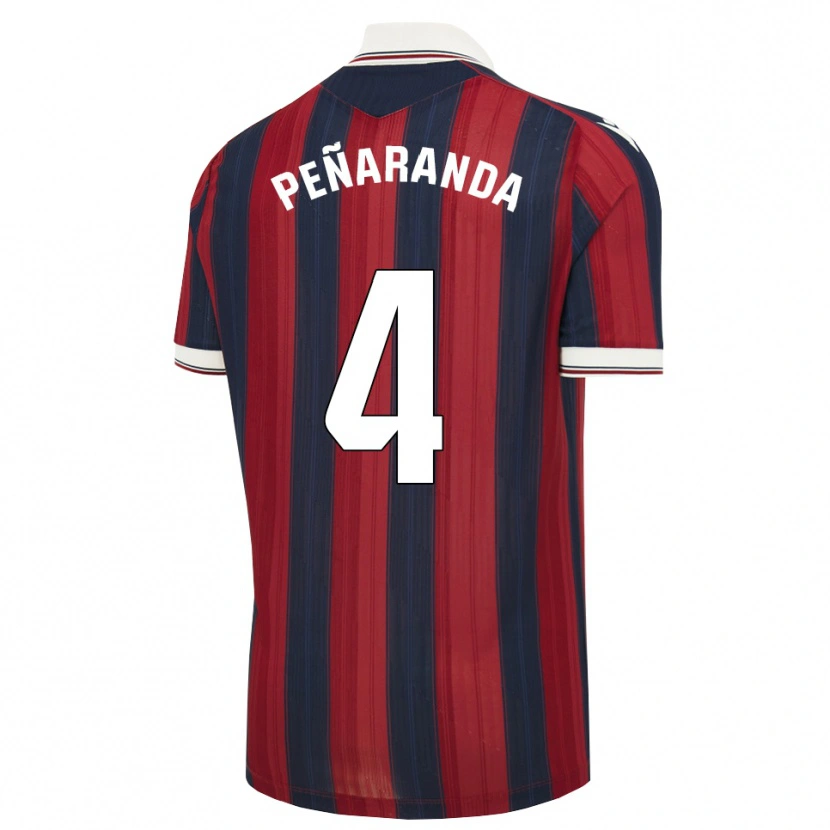 Danxen Hombre Camiseta Carlos Peñaranda #4 Azul Medianoche Rojo 1ª Equipación 2026/27 La Camisa