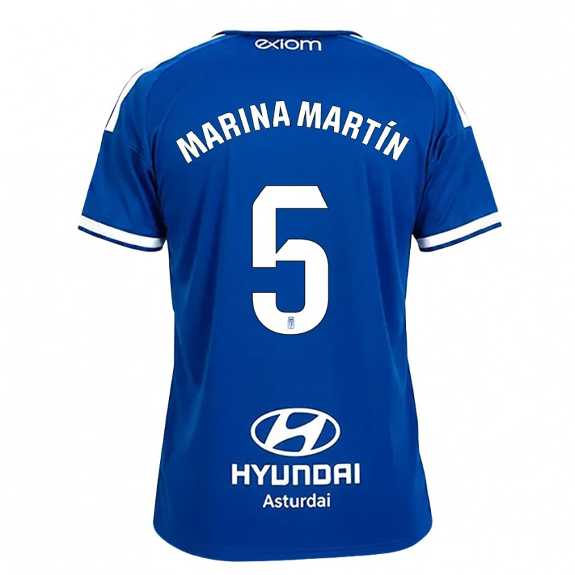 Danxen Hombre Camiseta Marina Martín #5 Azul Mediano Blanco 1ª Equipación 2026/27 La Camisa