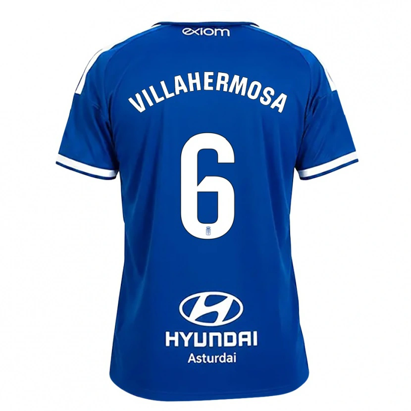 Danxen Hombre Camiseta Dani Villahermosa #6 Azul Mediano Blanco 1ª Equipación 2026/27 La Camisa