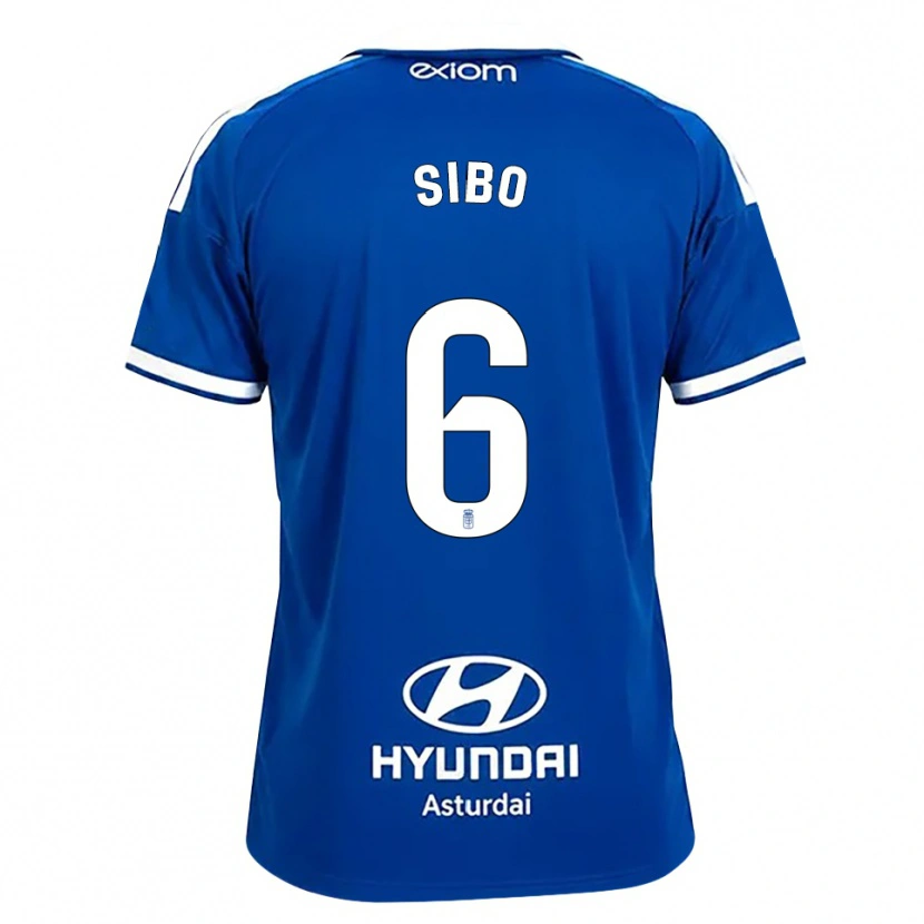 Danxen Hombre Camiseta Kwasi Sibo #6 Azul Mediano Blanco 1ª Equipación 2026/27 La Camisa