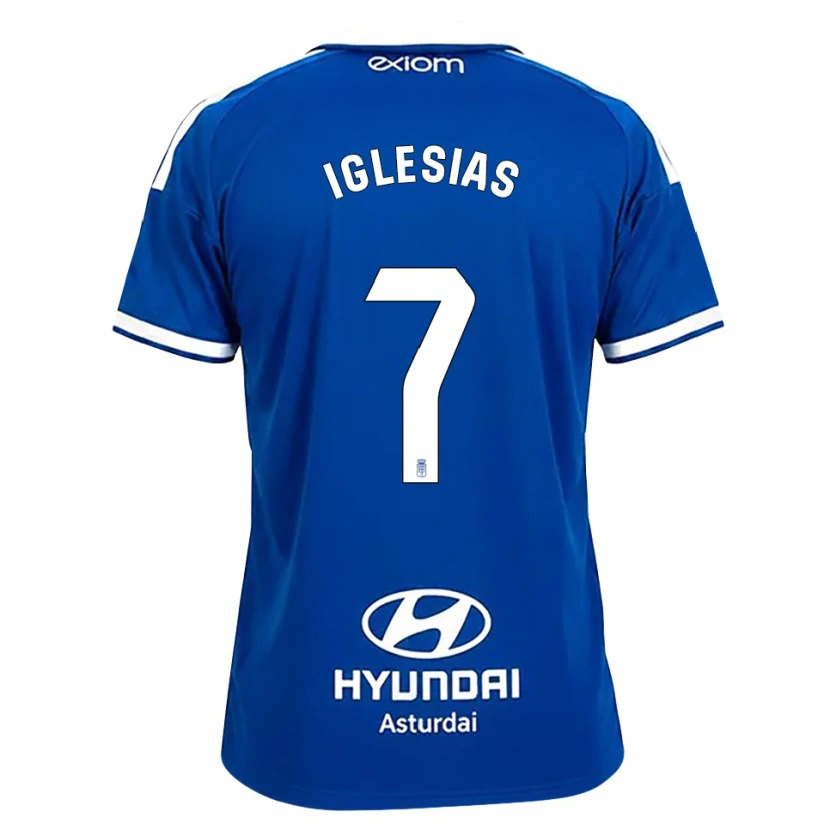 Danxen Hombre Camiseta María Iglesias Orviz #7 Azul Mediano Blanco 1ª Equipación 2026/27 La Camisa