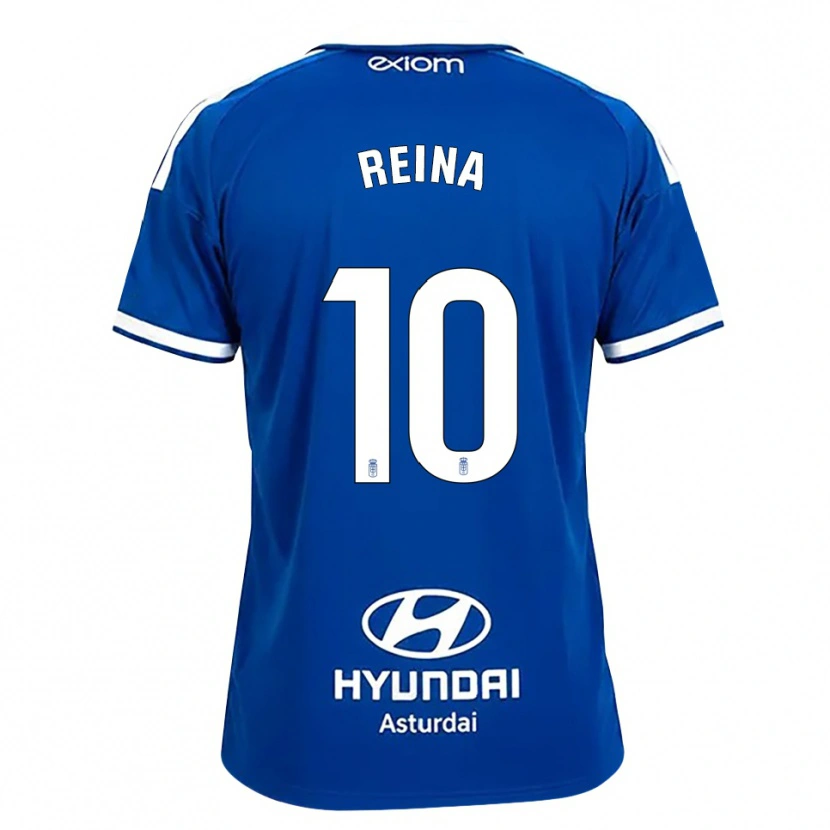 Danxen Hombre Camiseta Alberto Reina #10 Azul Mediano Blanco 1ª Equipación 2026/27 La Camisa