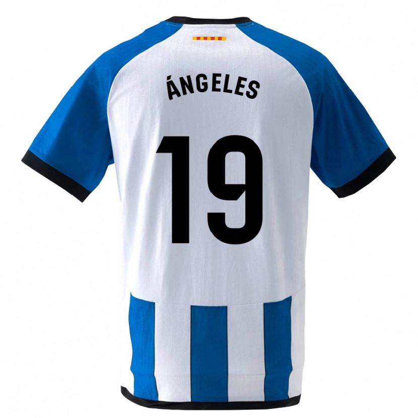 Danxen Hombre Camiseta Ángeles Del Álamo Sánchez #19 Azul Real Blanco 1ª Equipación 2026/27 La Camisa