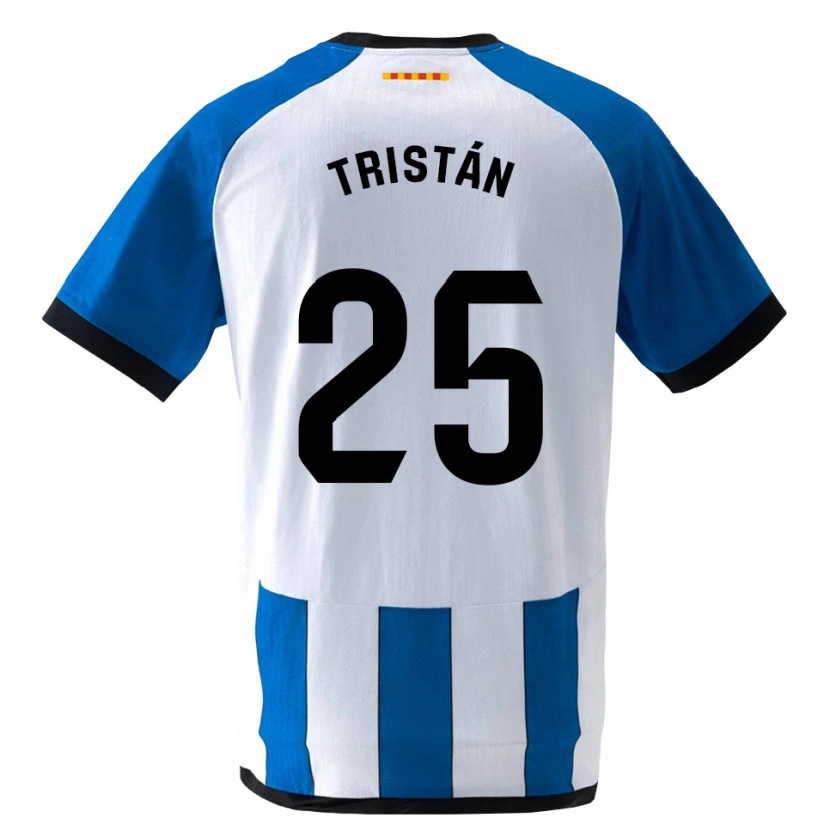 Danxen Hombre Camiseta Pol Tristán #25 Azul Real Blanco 1ª Equipación 2026/27 La Camisa