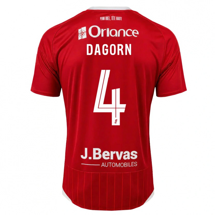 Danxen Hombre Camiseta Maxime Dagorn #4 Blanco Rojo 1ª Equipación 2026/27 La Camisa