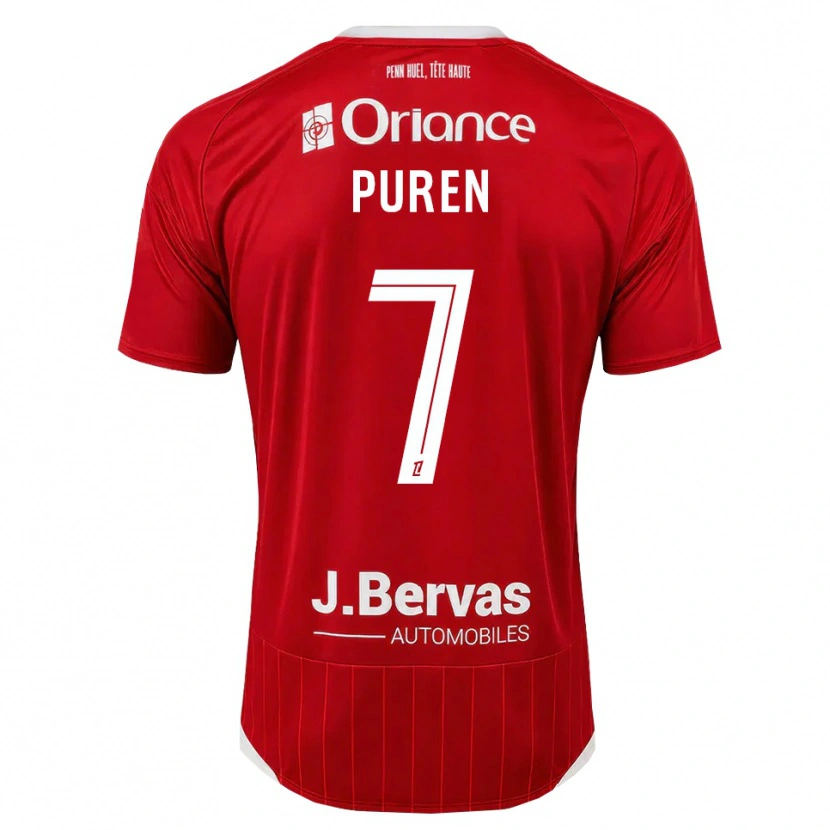 Danxen Hombre Camiseta Matthieu Puren #7 Blanco Rojo 1ª Equipación 2026/27 La Camisa
