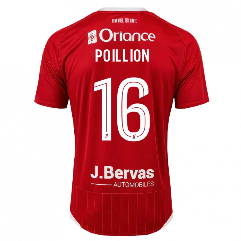 Danxen Hombre Camiseta Noé Poillion #16 Blanco Rojo 1ª Equipación 2026/27 La Camisa