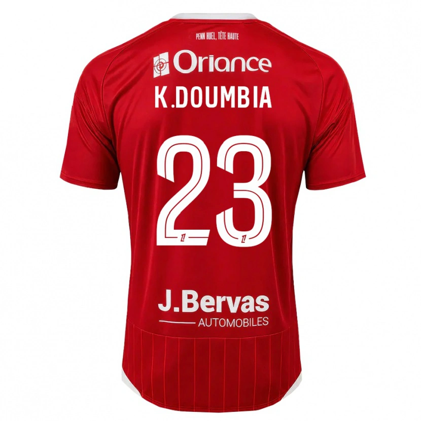 Danxen Hombre Camiseta Kamory Doumbia #23 Blanco Rojo 1ª Equipación 2026/27 La Camisa