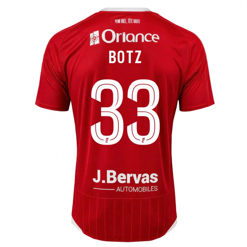 Danxen Hombre Camiseta Léo Botz #33 Blanco Rojo 1ª Equipación 2026/27 La Camisa