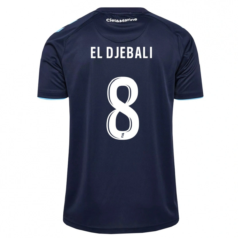 Danxen Hombre Camiseta Rayan El Djebali #8 Azul Aciano Azul Medianoche 1ª Equipación 2026/27 La Camisa