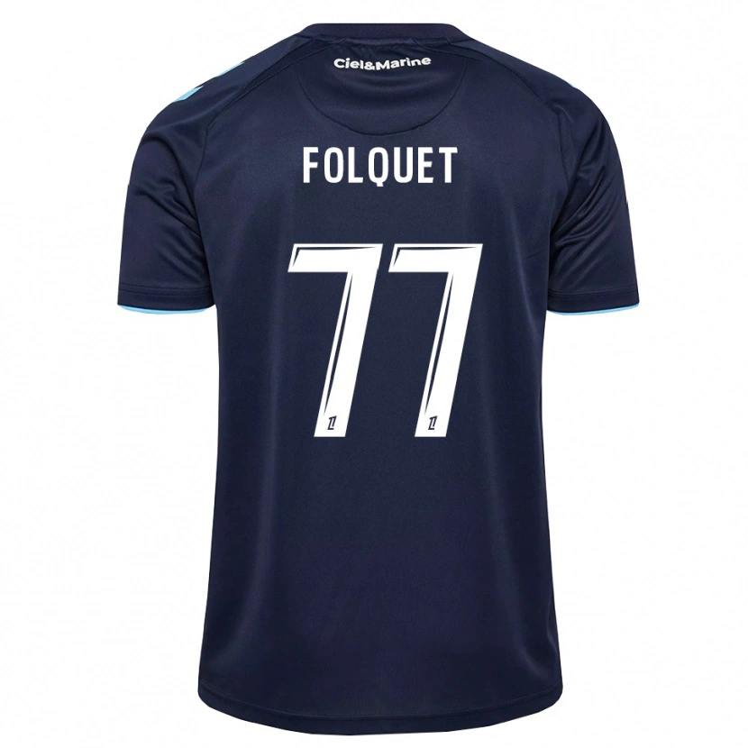 Danxen Hombre Camiseta Magnaba Folquet #77 Azul Aciano Azul Medianoche 1ª Equipación 2026/27 La Camisa