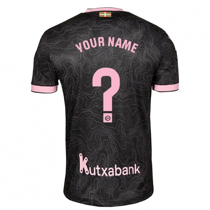 Danxen Hombre Camiseta Su Nombre #0 Negro Rosa 2ª Equipación 2026/27 La Camisa