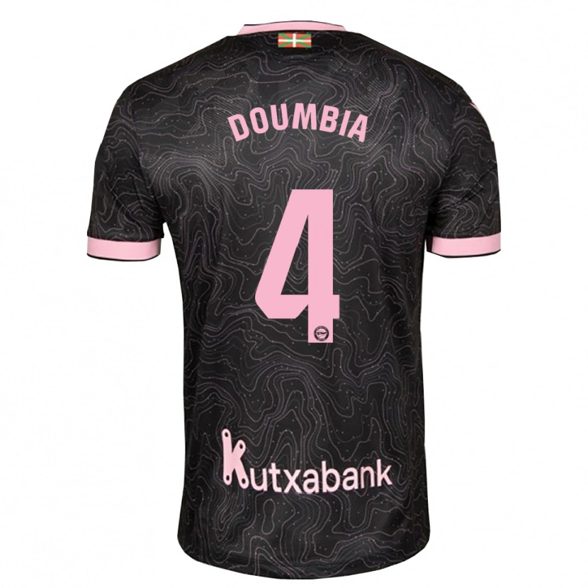 Danxen Hombre Camiseta Daouda Doumbia #4 Negro Rosa 2ª Equipación 2026/27 La Camisa