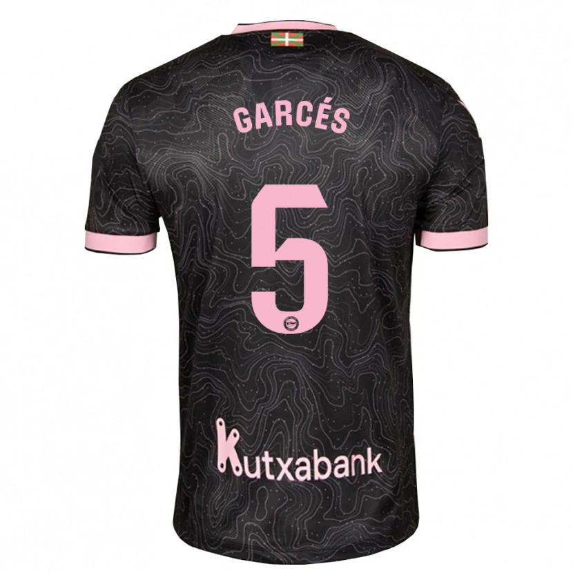Danxen Hombre Camiseta Facundo Garcés #5 Negro Rosa 2ª Equipación 2026/27 La Camisa