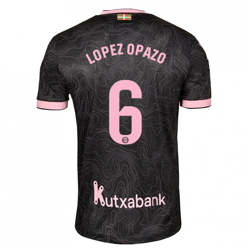 Danxen Hombre Camiseta Nayadet Zulema Lopez Opazo #6 Negro Rosa 2ª Equipación 2026/27 La Camisa