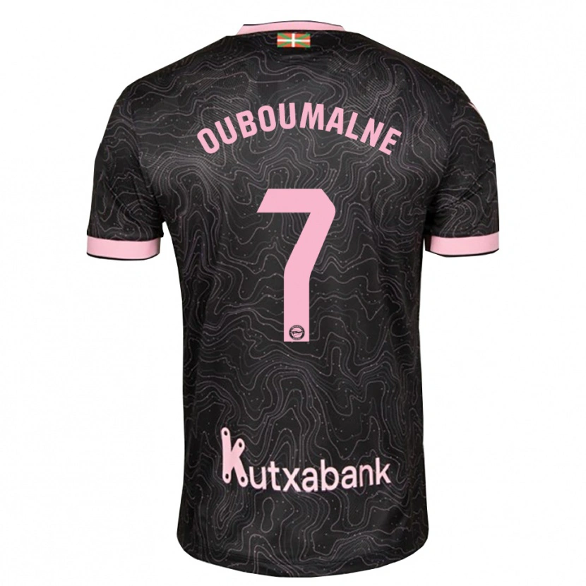 Danxen Hombre Camiseta Ibra Ouboumalne #7 Negro Rosa 2ª Equipación 2026/27 La Camisa