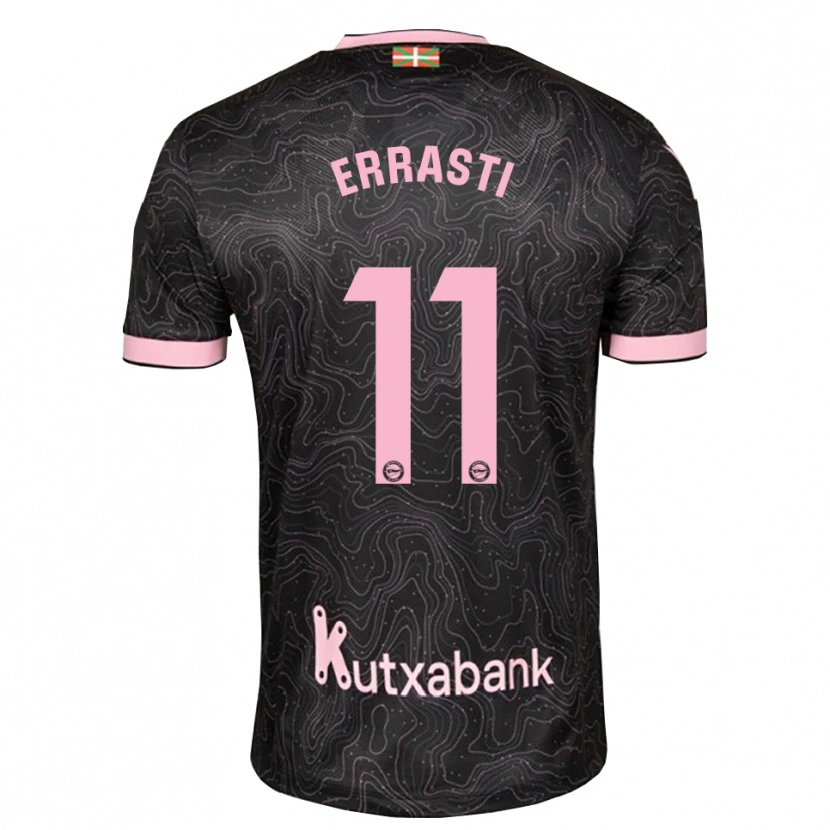 Danxen Hombre Camiseta Elene Errasti #11 Negro Rosa 2ª Equipación 2026/27 La Camisa