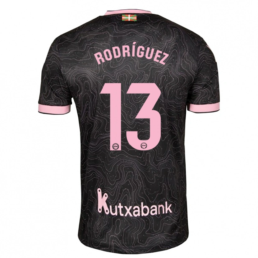 Danxen Hombre Camiseta Adrián Rodríguez #13 Negro Rosa 2ª Equipación 2026/27 La Camisa