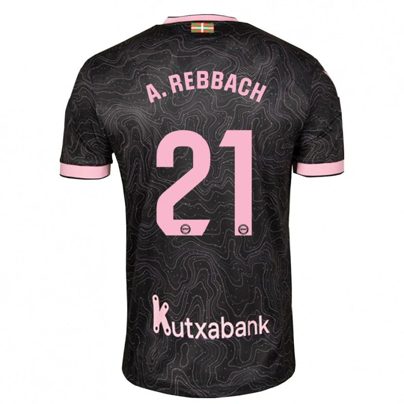 Danxen Hombre Camiseta Abde Rebbach #21 Negro Rosa 2ª Equipación 2026/27 La Camisa