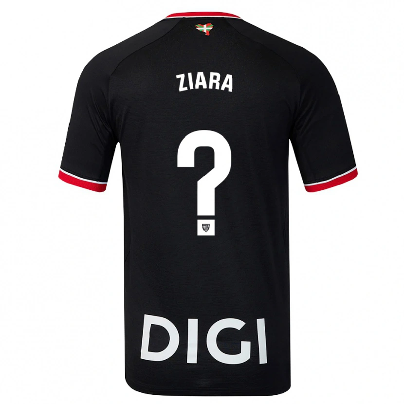 Danxen Hombre Camiseta Ziara Vega Uribarri #0 Negro Blanco Rojo 2ª Equipación 2026/27 La Camisa