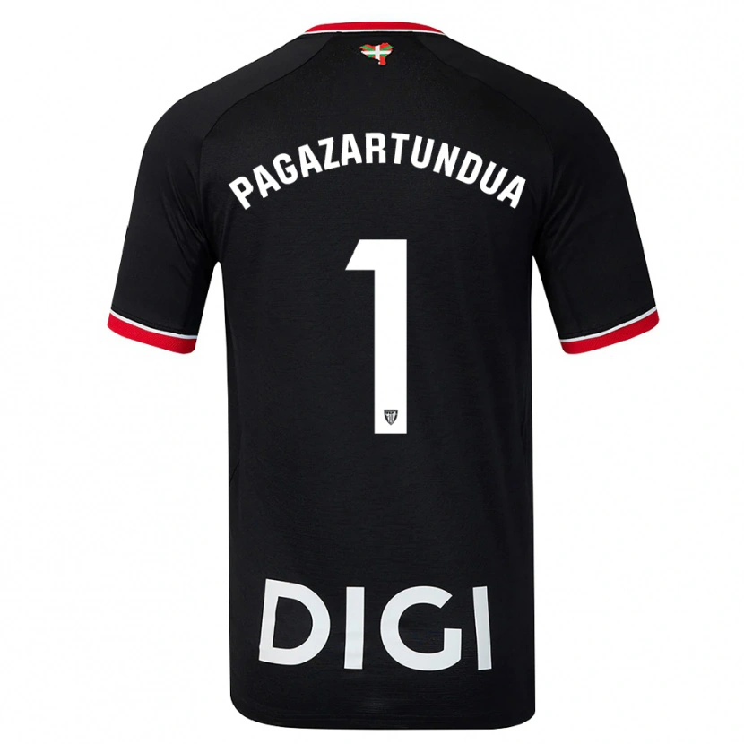 Danxen Hombre Camiseta Iker Pagazartundua #1 Negro Blanco Rojo 2ª Equipación 2026/27 La Camisa