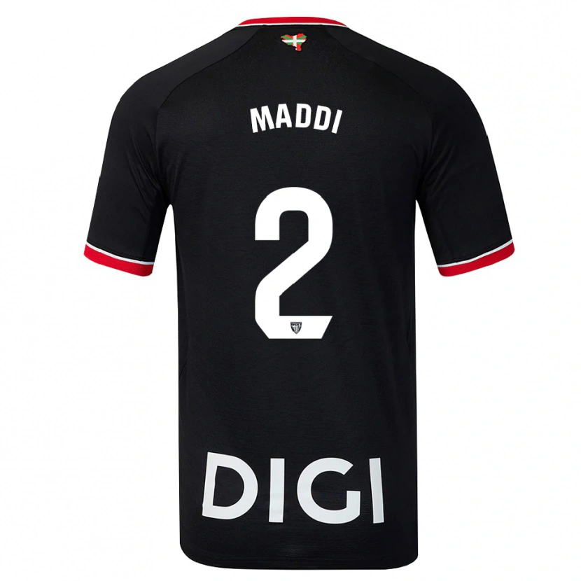 Danxen Hombre Camiseta Maddi Torre Larrañaga #2 Negro Blanco Rojo 2ª Equipación 2026/27 La Camisa