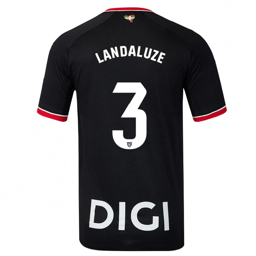 Danxen Hombre Camiseta Naia Landaluze Marquínez #3 Negro Blanco Rojo 2ª Equipación 2026/27 La Camisa