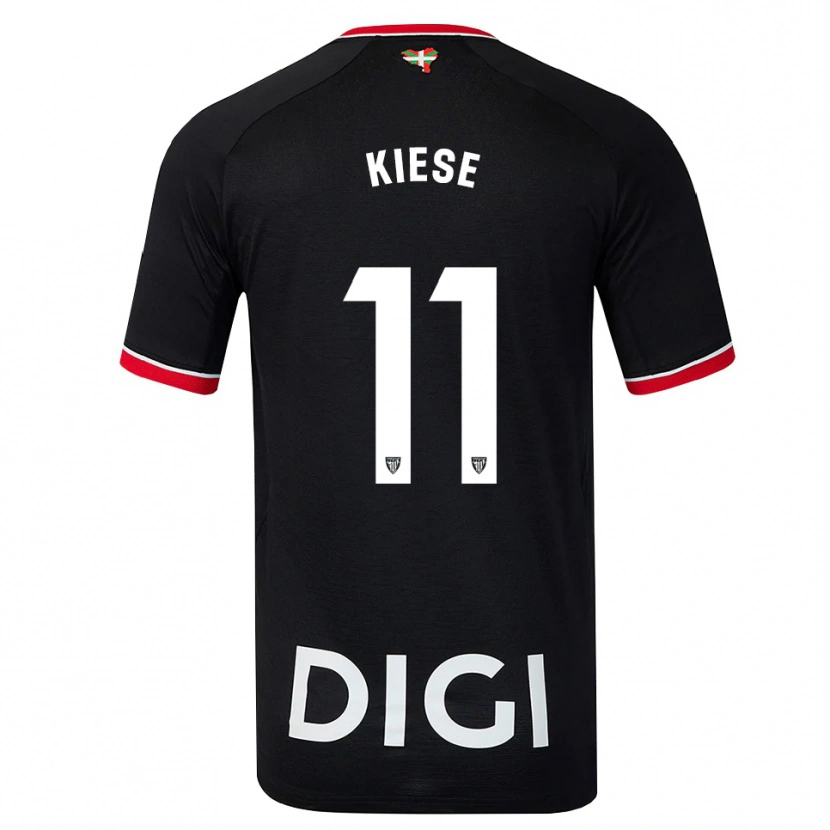Danxen Hombre Camiseta Manasse Kiese #11 Negro Blanco Rojo 2ª Equipación 2026/27 La Camisa