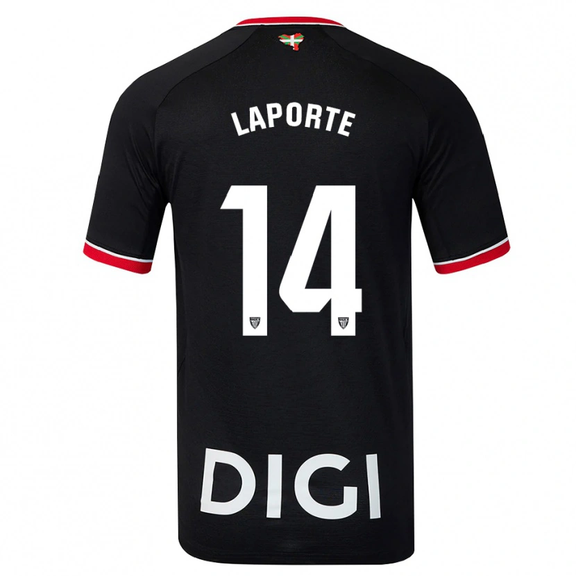Danxen Hombre Camiseta Aymeric Laporte #14 Negro Blanco Rojo 2ª Equipación 2026/27 La Camisa