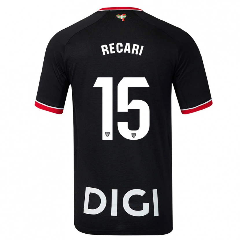 Danxen Hombre Camiseta Enzo Recari #15 Negro Blanco Rojo 2ª Equipación 2026/27 La Camisa