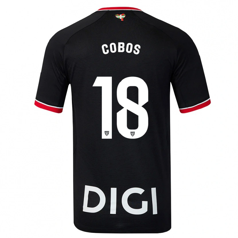 Danxen Hombre Camiseta Alain Cobos #18 Negro Blanco Rojo 2ª Equipación 2026/27 La Camisa