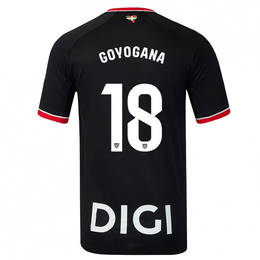 Danxen Hombre Camiseta Unax Goyogana #18 Negro Blanco Rojo 2ª Equipación 2026/27 La Camisa