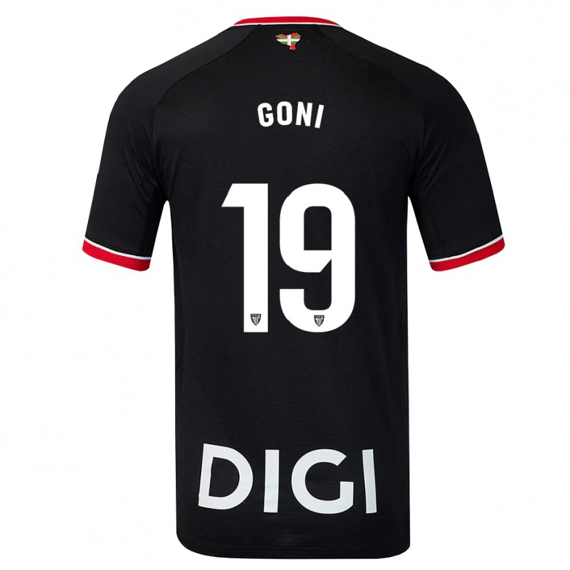 Danxen Hombre Camiseta Marcos Goñi #19 Negro Blanco Rojo 2ª Equipación 2026/27 La Camisa