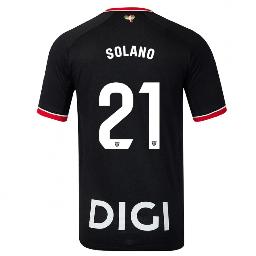 Danxen Hombre Camiseta Bibiane Schulze-Solano #21 Negro Blanco Rojo 2ª Equipación 2026/27 La Camisa