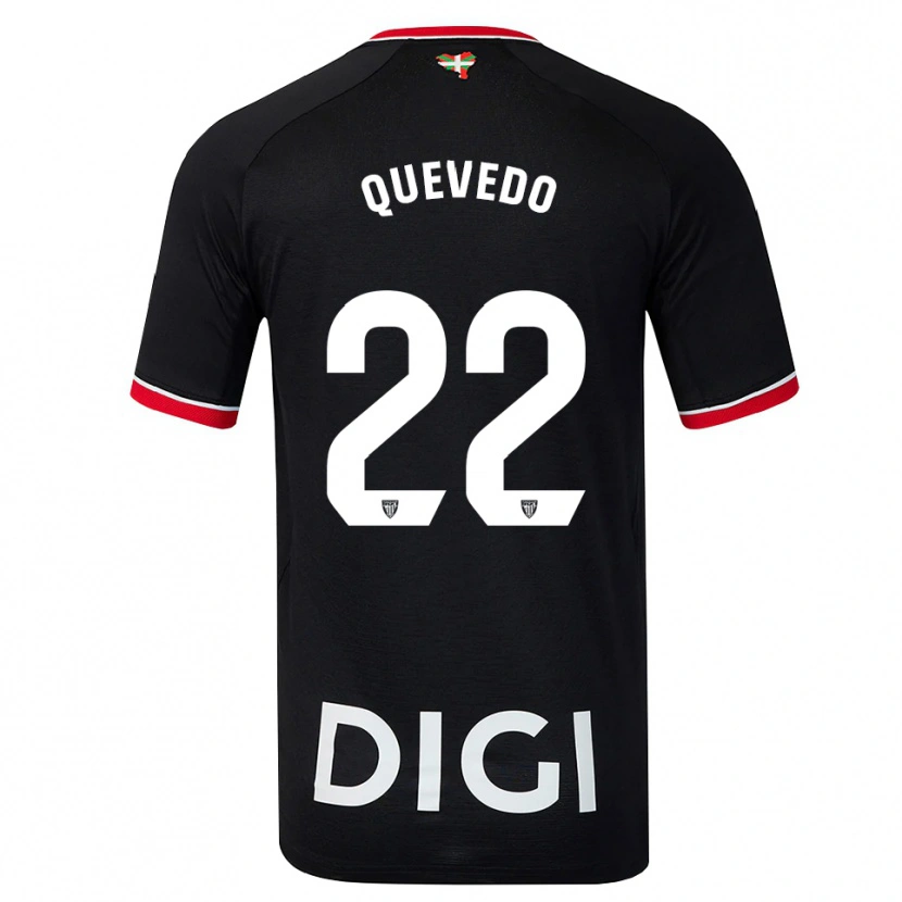 Danxen Hombre Camiseta Ugaitz Quevedo #22 Negro Blanco Rojo 2ª Equipación 2026/27 La Camisa