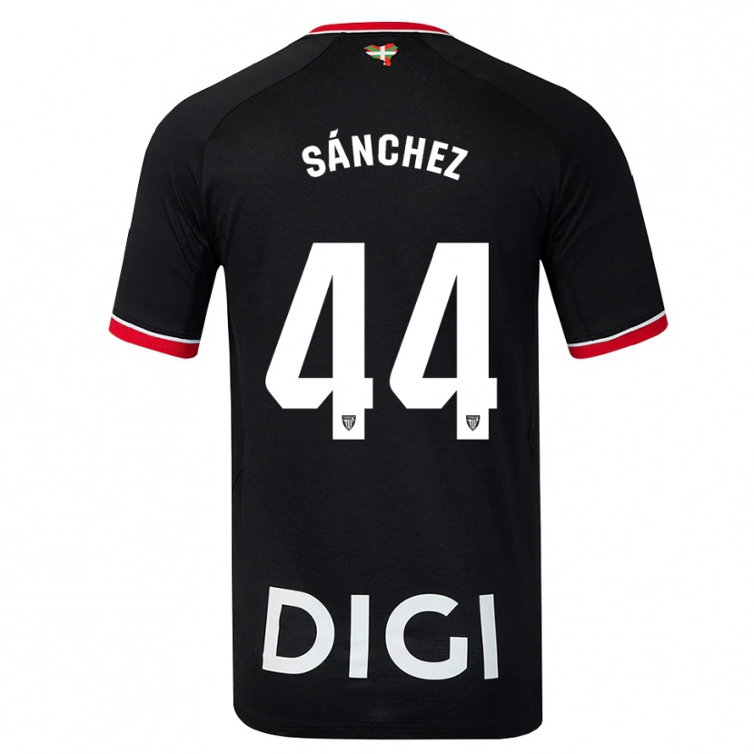 Danxen Hombre Camiseta Selton Sánchez #44 Negro Blanco Rojo 2ª Equipación 2026/27 La Camisa