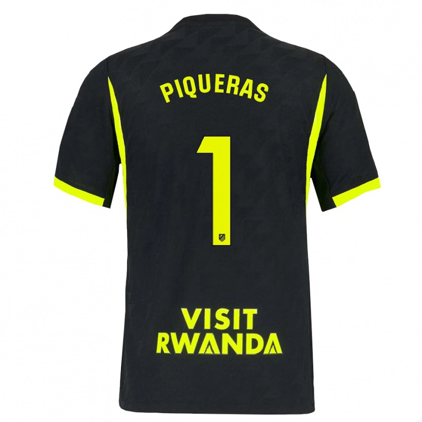 Danxen Hombre Camiseta Diego Piqueras #1 Verde Brillante Negro 2ª Equipación 2026/27 La Camisa