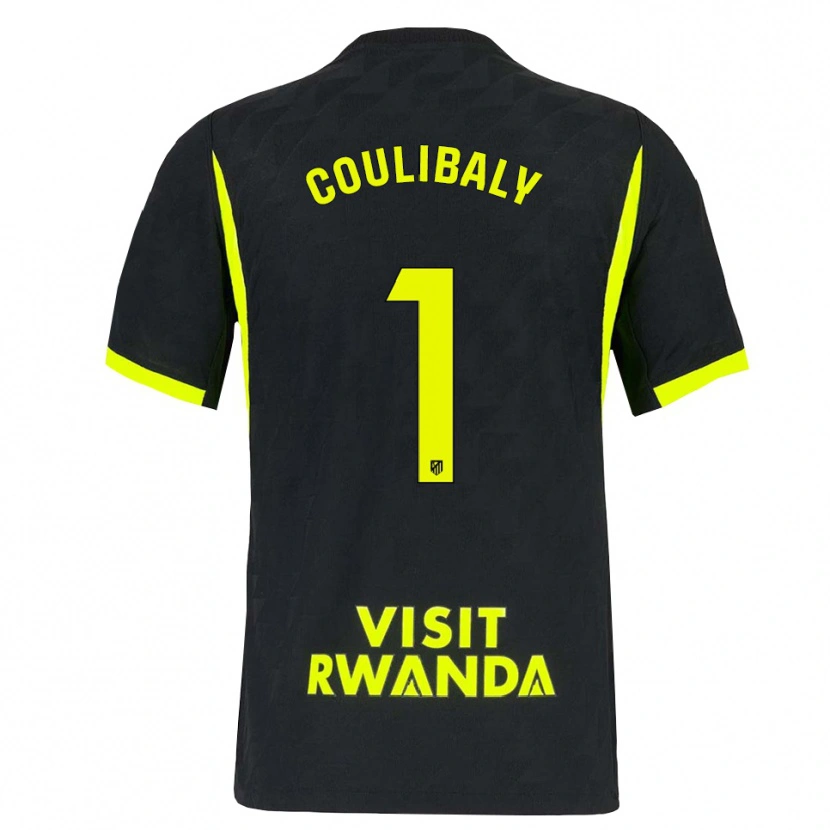 Danxen Hombre Camiseta Izan Coulibaly #1 Verde Brillante Negro 2ª Equipación 2026/27 La Camisa