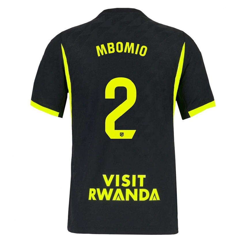 Danxen Hombre Camiseta Rony Mbomio #2 Verde Brillante Negro 2ª Equipación 2026/27 La Camisa