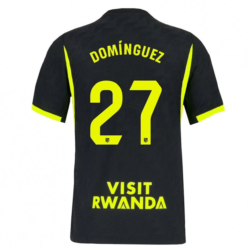 Danxen Hombre Camiseta Jorge Domínguez #27 Verde Brillante Negro 2ª Equipación 2026/27 La Camisa