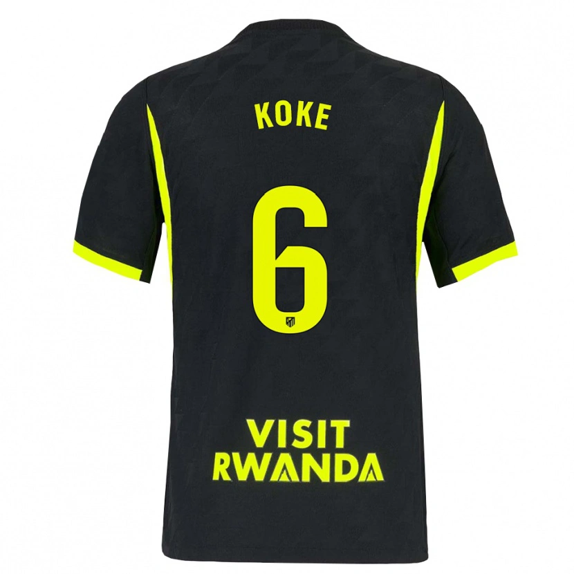 Danxen Hombre Camiseta Koke #6 Verde Brillante Negro 2ª Equipación 2026/27 La Camisa