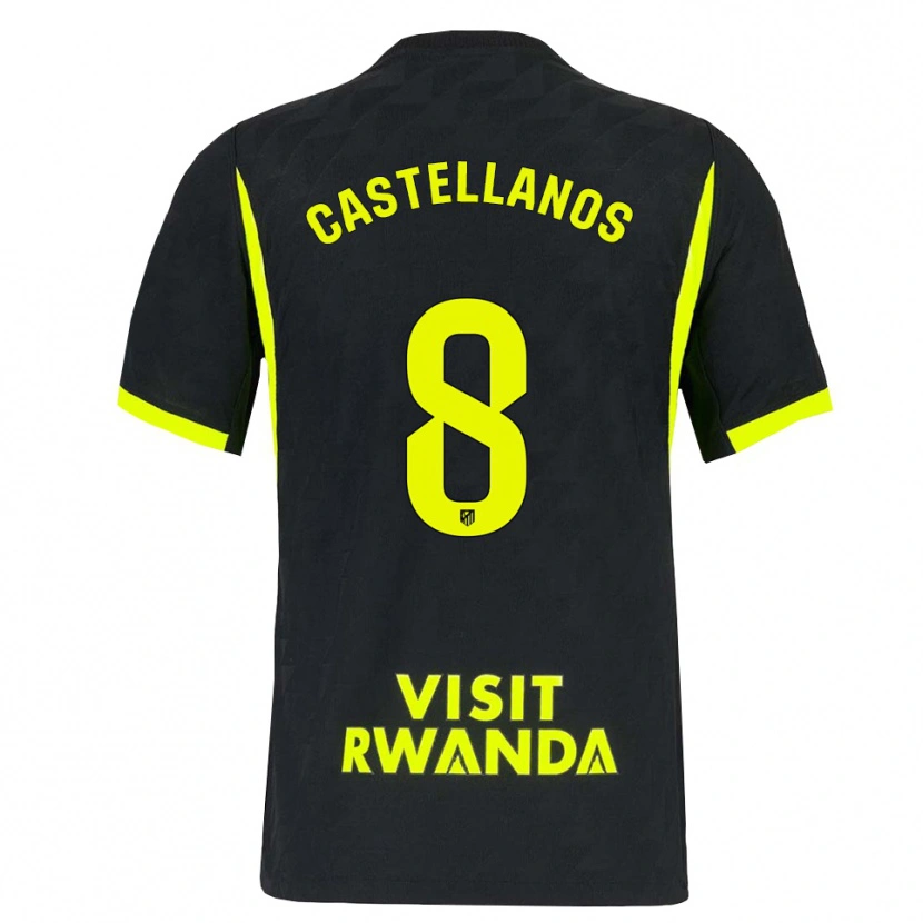 Danxen Hombre Camiseta Jorge Castellanos #8 Verde Brillante Negro 2ª Equipación 2026/27 La Camisa