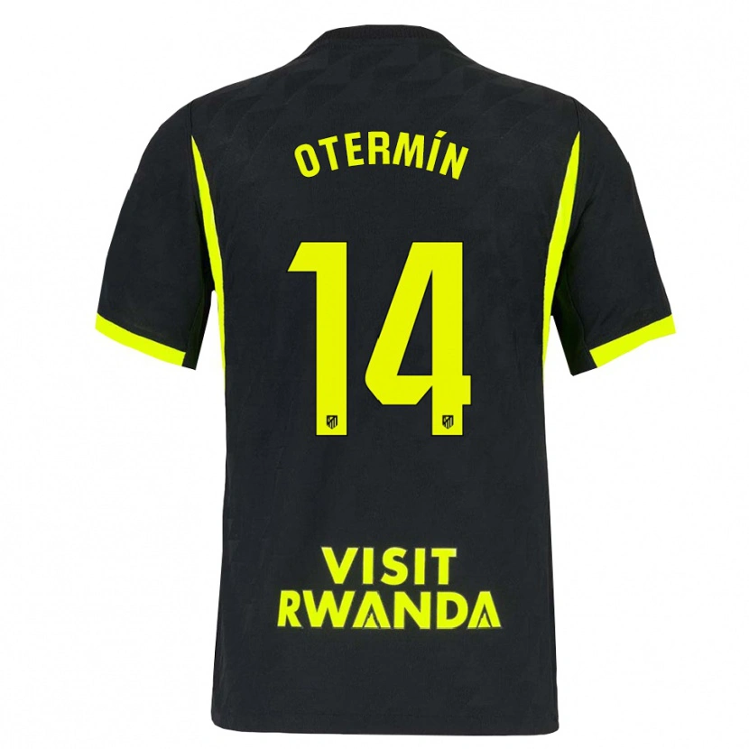 Danxen Hombre Camiseta Rosa Otermín #14 Verde Brillante Negro 2ª Equipación 2026/27 La Camisa