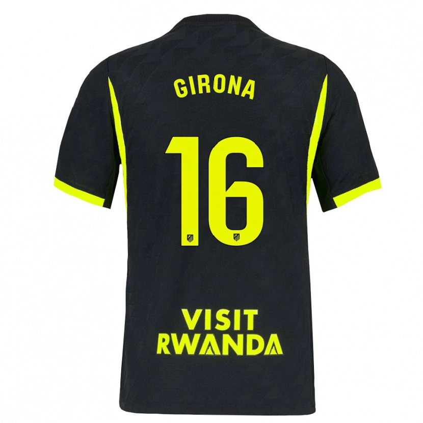 Danxen Hombre Camiseta Raúl Girona #16 Verde Brillante Negro 2ª Equipación 2026/27 La Camisa