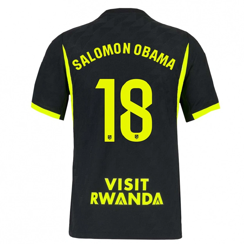Danxen Hombre Camiseta Salomon Obama #18 Verde Brillante Negro 2ª Equipación 2026/27 La Camisa