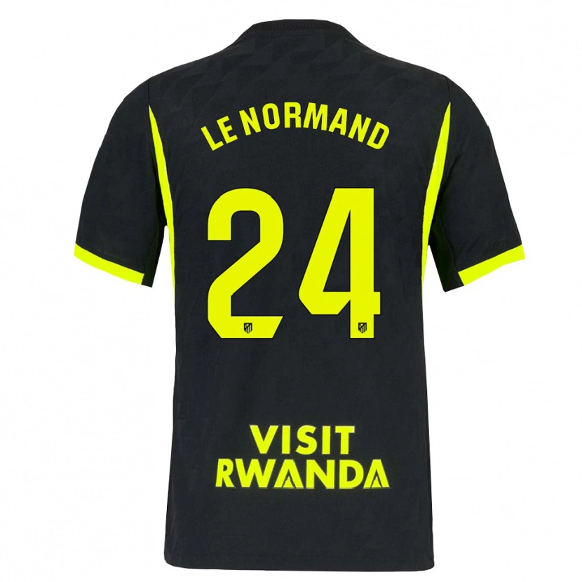 Danxen Hombre Camiseta Robin Le Normand #24 Verde Brillante Negro 2ª Equipación 2026/27 La Camisa